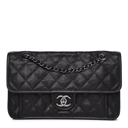 Chanel Caviar Quilted Medium French Riviera Flap Black 1 of 11