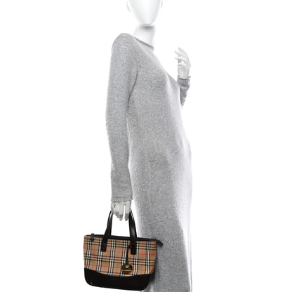 Burberry Canvas House Check Mini Tote Black 2 of 12