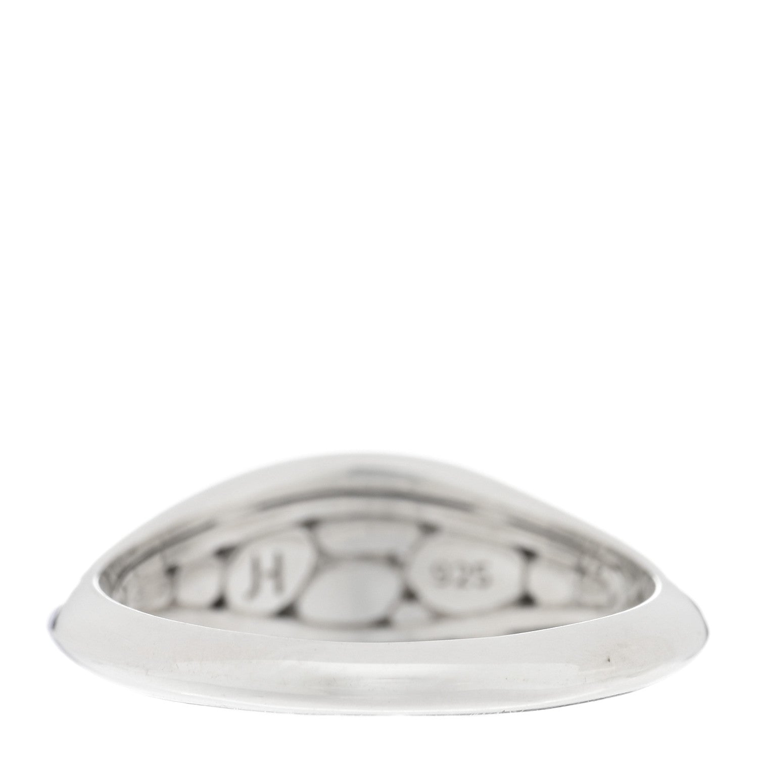 John Hardy Sterling Silver Diamond Pebble Ring 49 5 3 of 5
