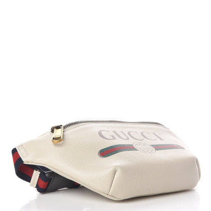 Gucci Grained Calfskin Small Logo Belt Bag White 4 of 10