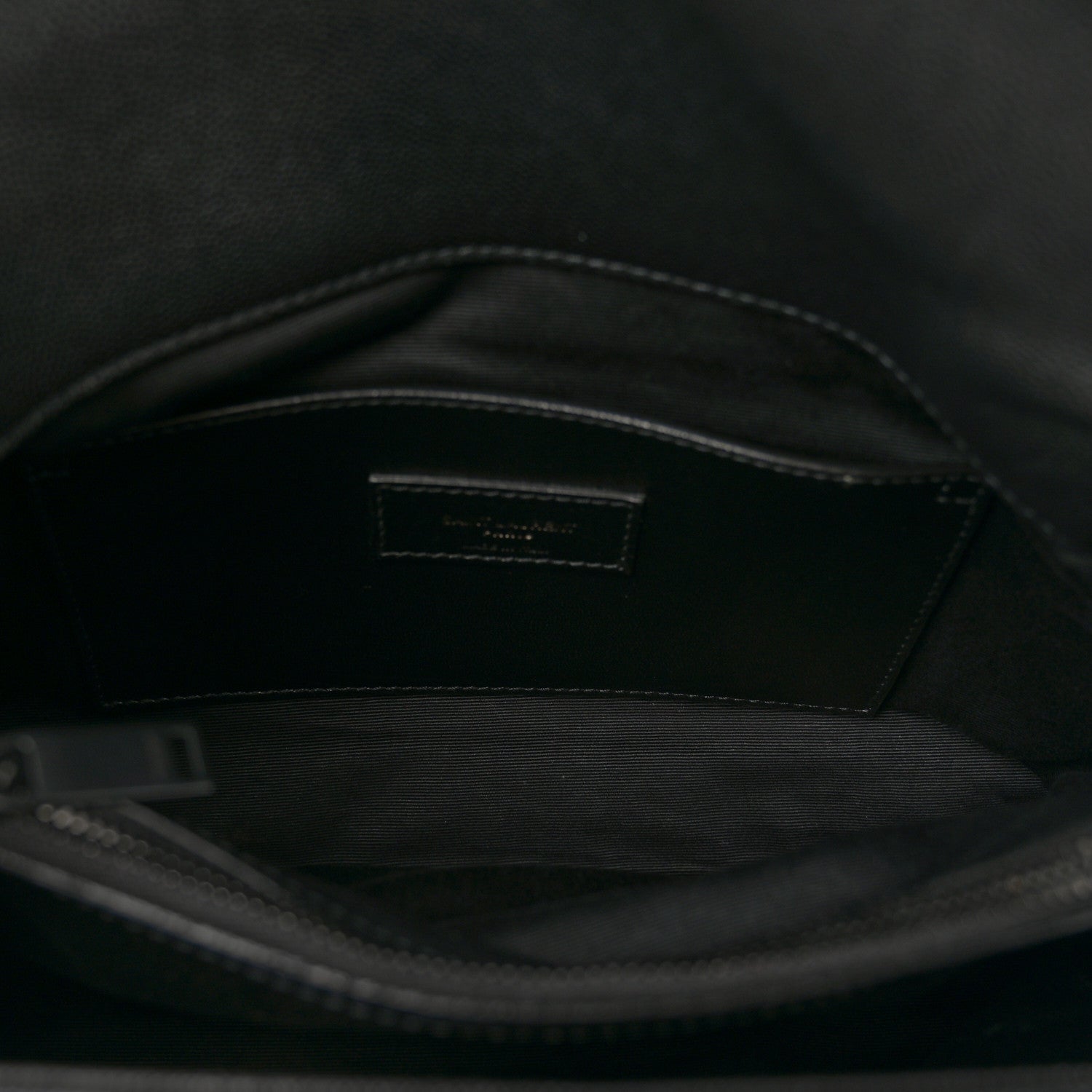 Saint Laurent Grain De Poudre Medium West Hollywood Monogram Fold-Over Black 5 of 10