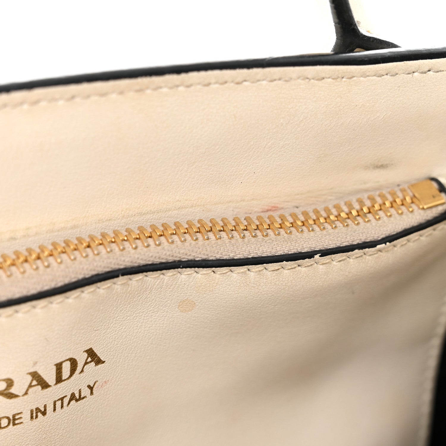 Prada Saffiano Cuir Calfskin Small Monochrome Top Handle Tote White 11 of 13