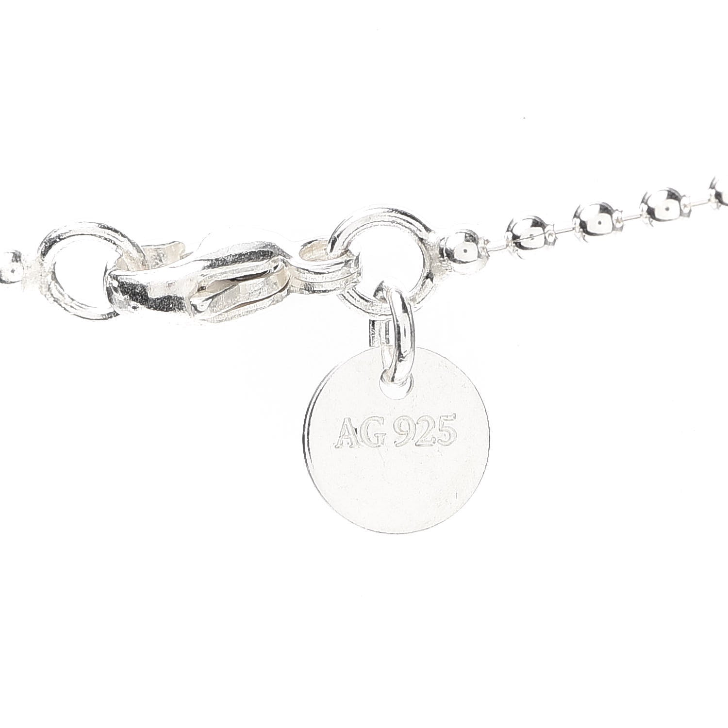 Tiffany Sterling Silver Round Tag Pendant Necklace 4 of 6