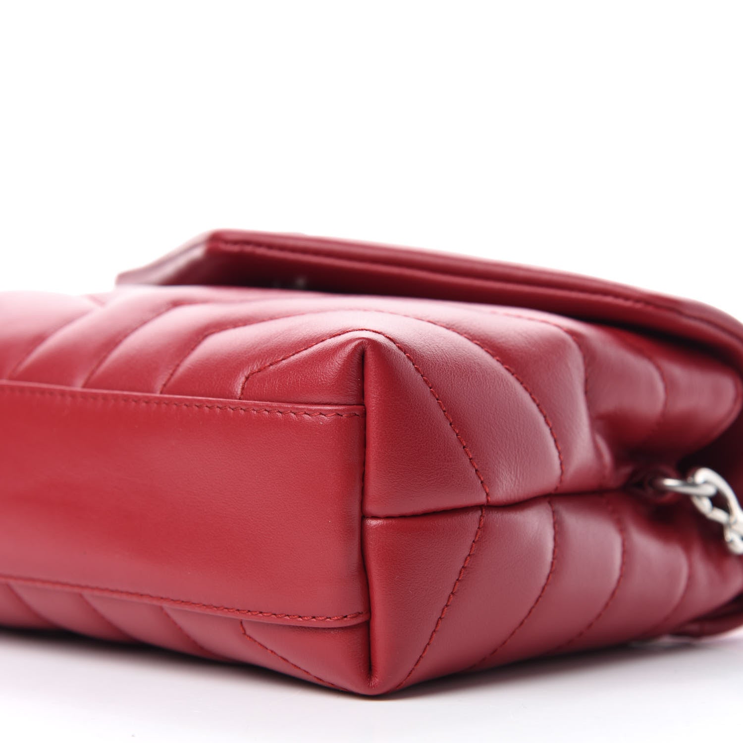 Saint Laurent Calfskin Y Quilted Monogram Toy Loulou Crossbody Bag New Lipstick 7 of 12