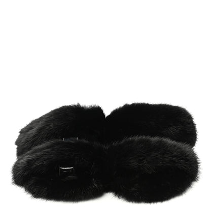 Saint Laurent Mink Bleach Slides 36 Black 2 of 7