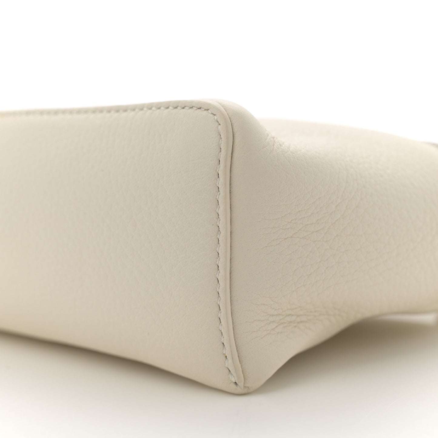 Grained Calfskin L19 Extra Pocket Pouch Whisper White