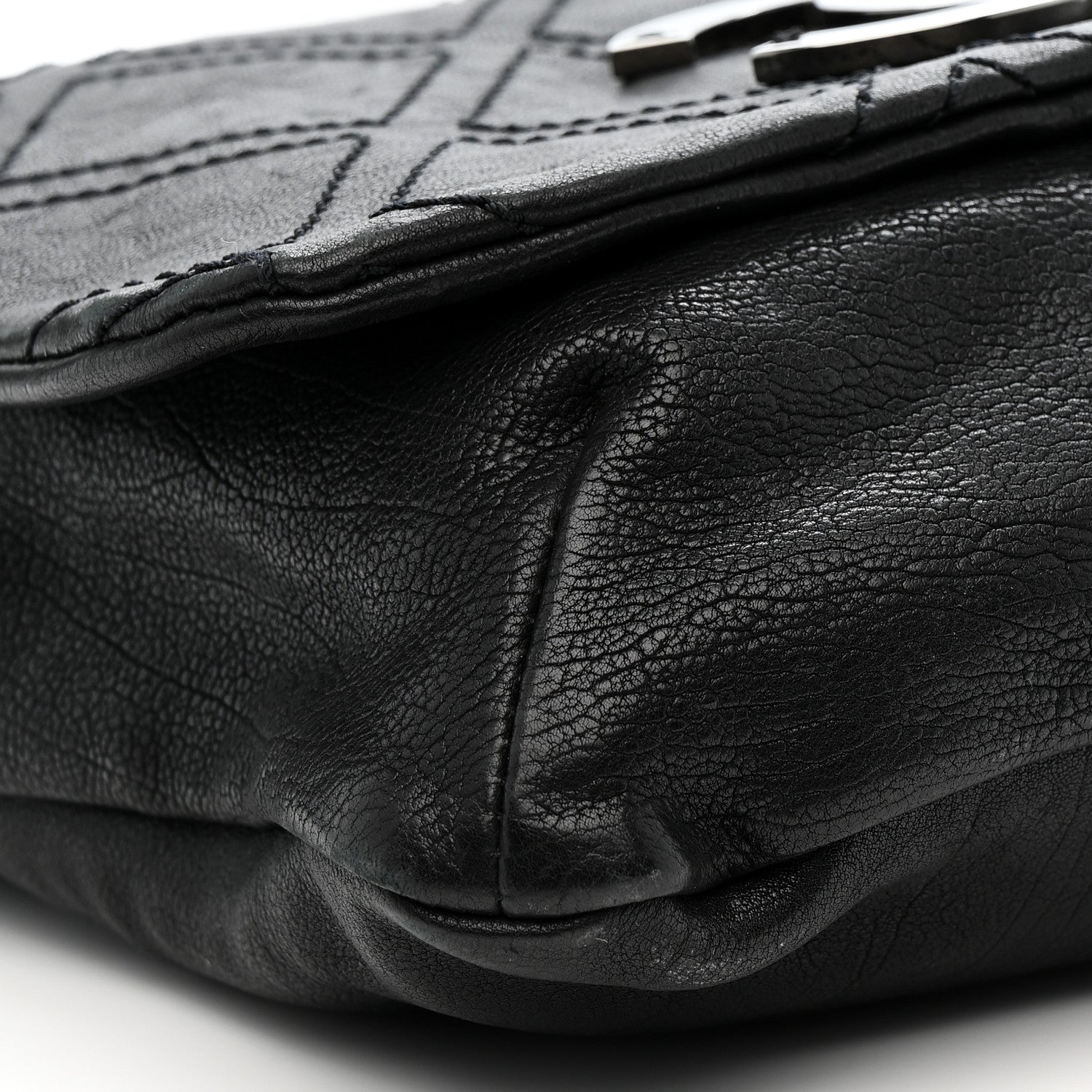 Chanel Calfskin Diamond Stitch Large Messenger Black 9 of 14
