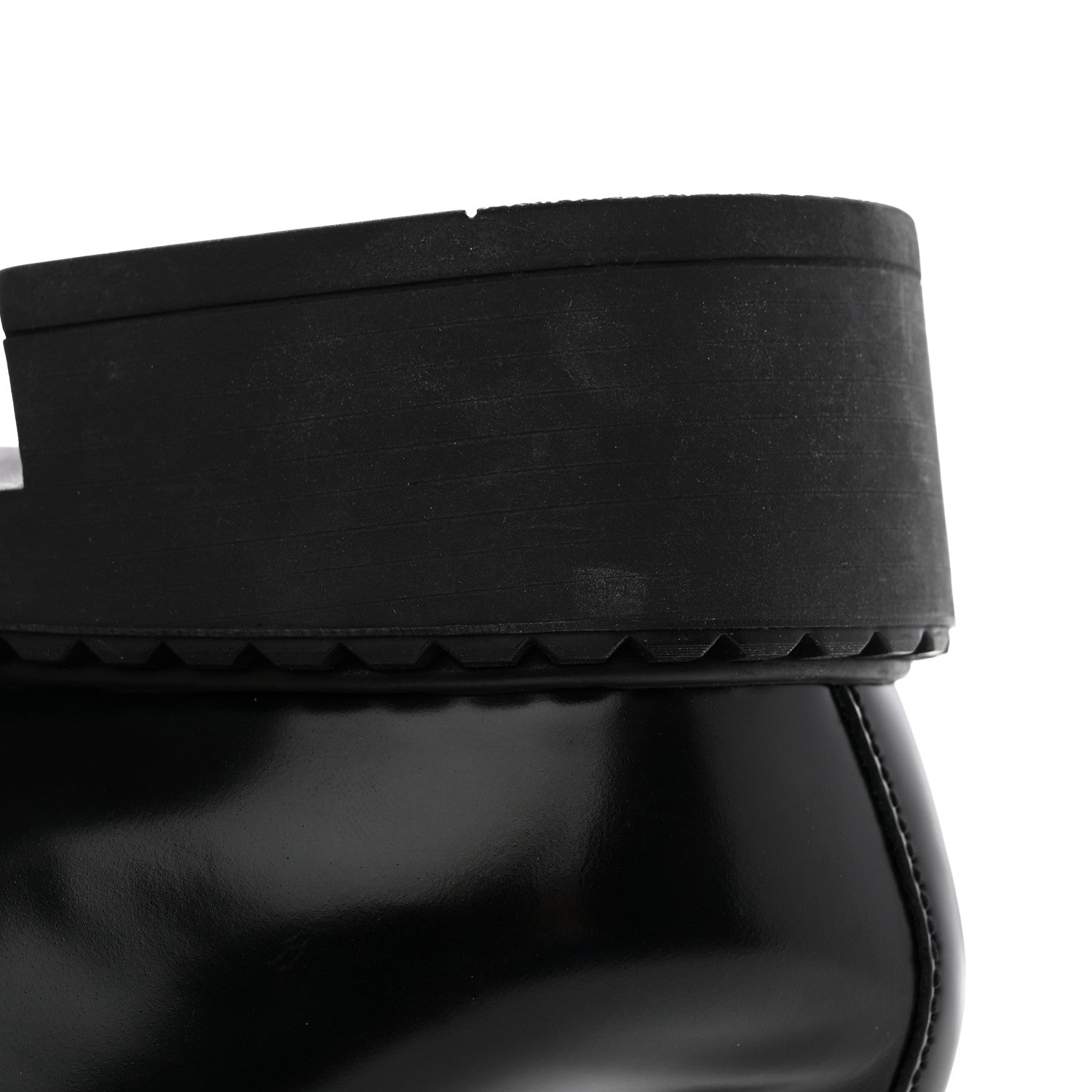 Prada Spazzolato Metal Triangle Logo 50mm Loafers 40 Black 10 of 18