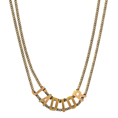 Christian Dior Metal J'Adior Choker Necklace Aged Gold 1 of 5