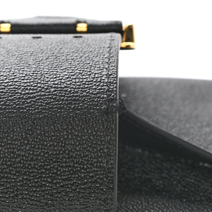 Burberry Soft Grain Calfskin Small Buckle Zip Bag Black 10 of 11