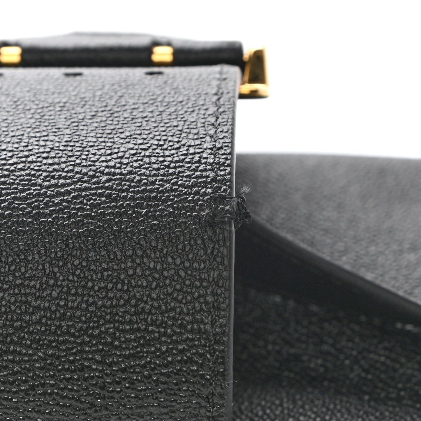 Soft Grain Calfskin Small Buckle Zip Bag Black