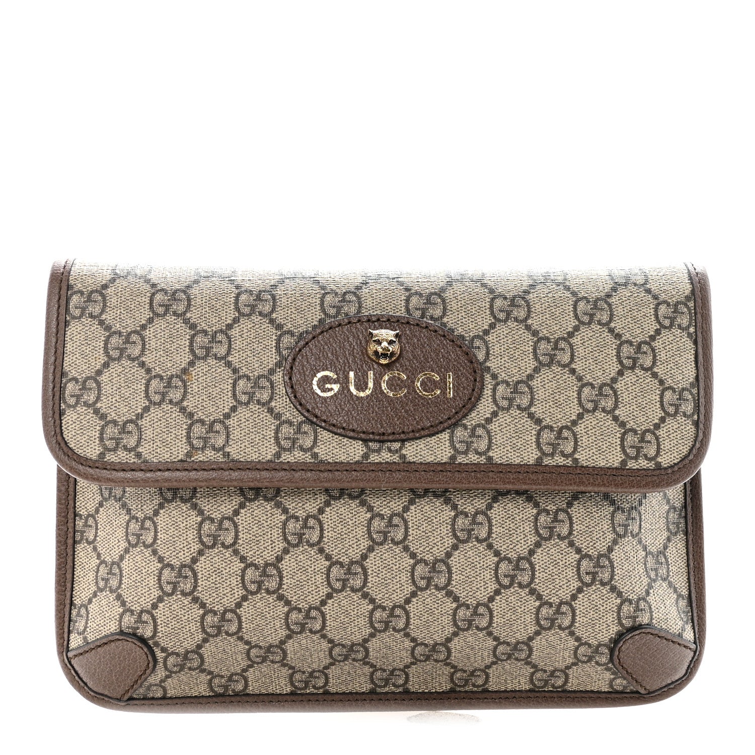 Gucci GG Supreme Monogram Neo Vintage Web Belt Bag Brown 1 of 10