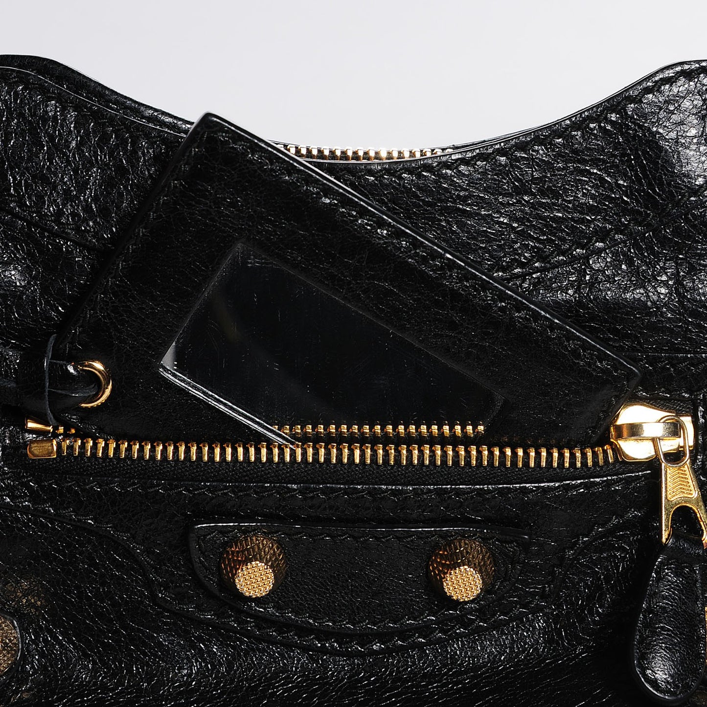 Agneau Giant 12 Gold Hardware Hip Black