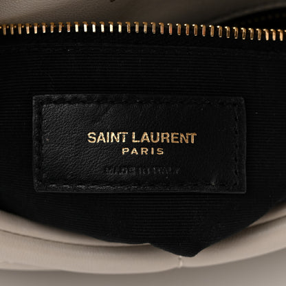 Saint Laurent Lambskin Quilted Toy Loulou Puffer Monogram Chain Satchel Blanc Vintage 6 of 12