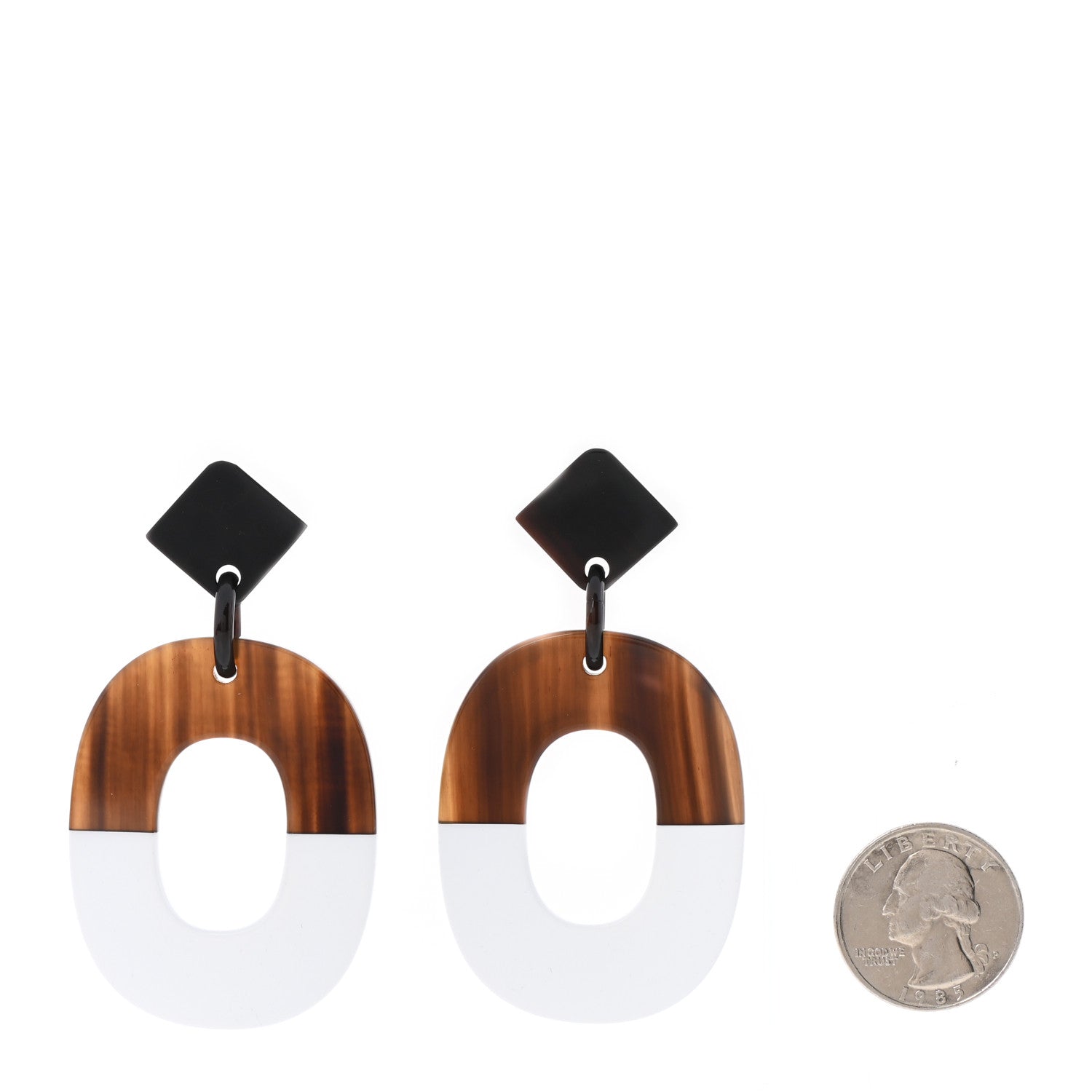 Hermes Buffalo Horn Isthme Earrings White 2 of 7