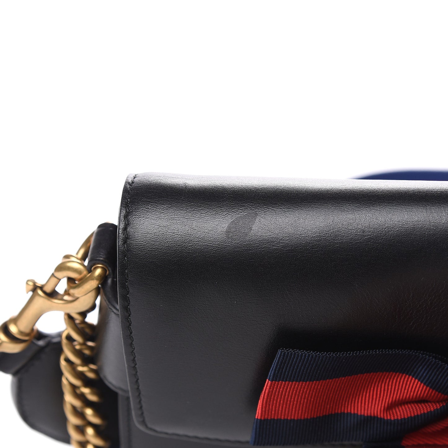 Nappa Sylvie Web Tiger Broadway Shoulder Bag Black