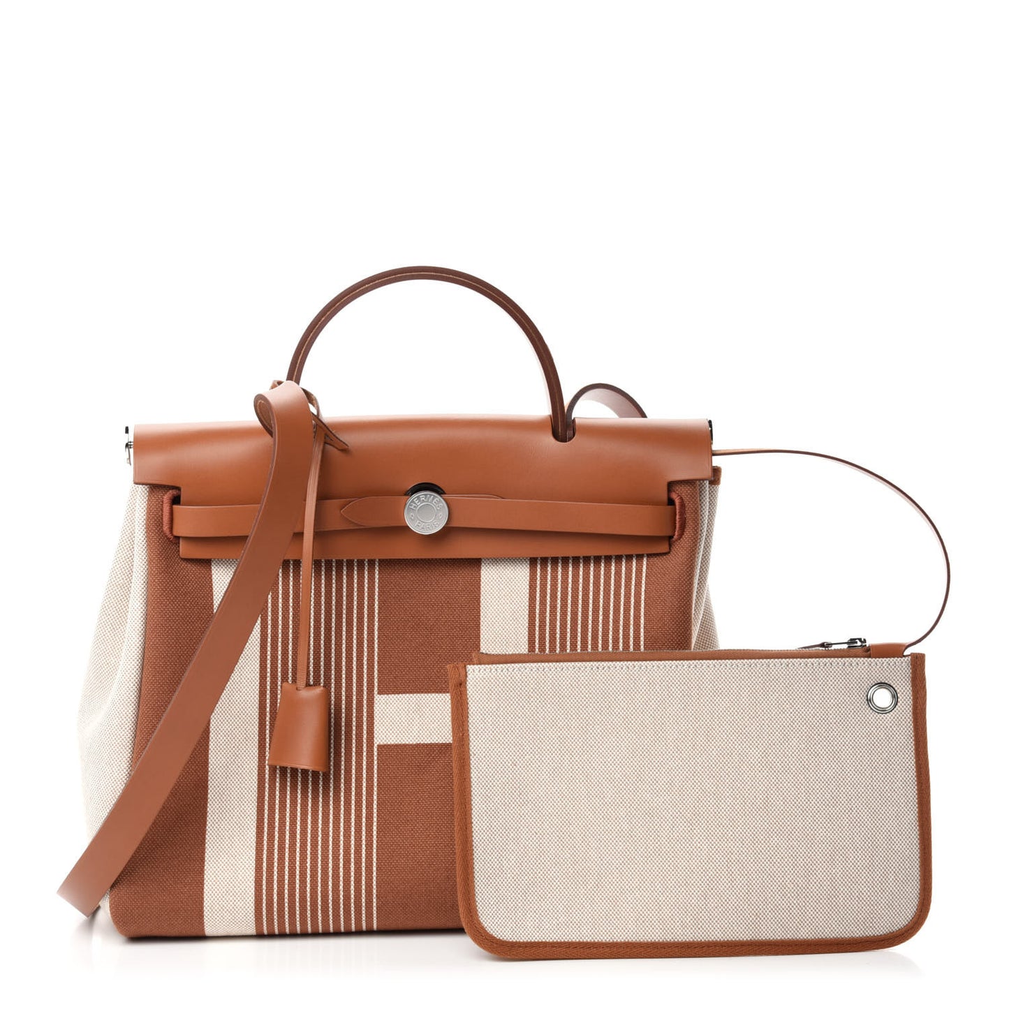 Vache Hunter Toile H Vibration Herbag Zip Retourne 31 PM Fauve Ecru Beige