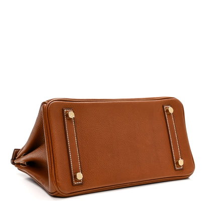 Hermes Natural Barenia Faubourg Birkin 25 Fauve 4 of 12