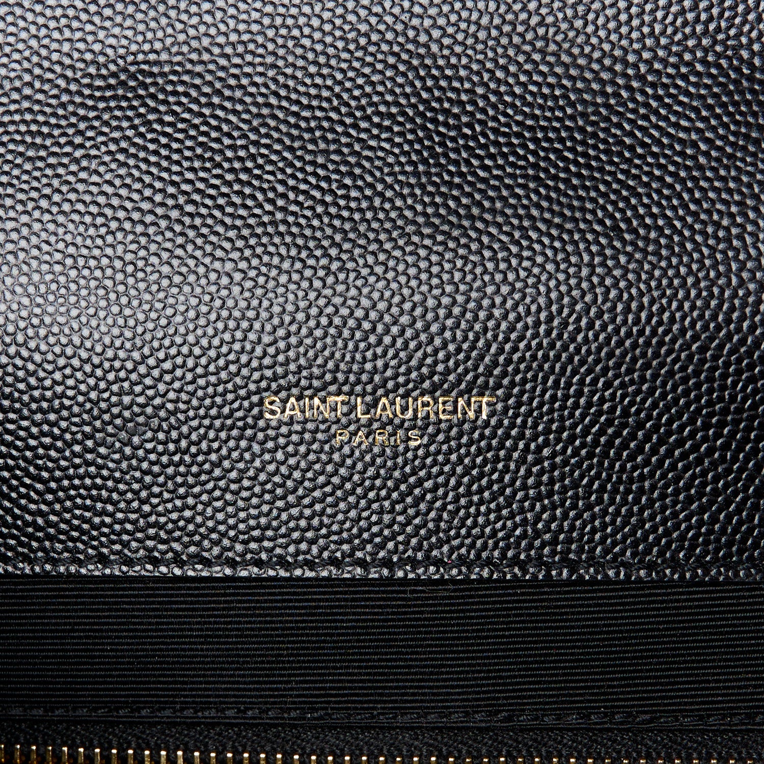 Saint Laurent Grain De Poudre Matelasse Chevron Large Monogram Satchel Black 6 of 11