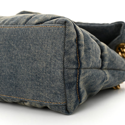 Givenchy Denim Quilted Small Loulou Puffer Monogram Chain Satchel Rodeo Blue 10 of 10