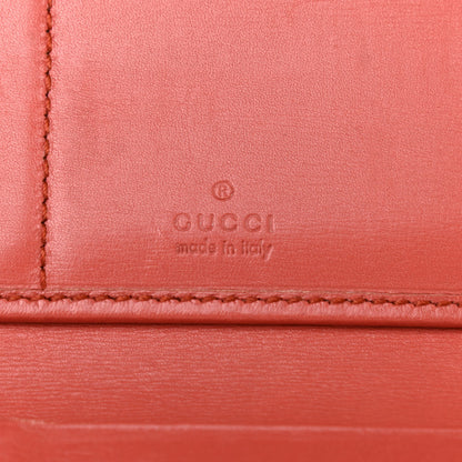 Gucci GG Supreme Monogram Interlocking Continental Flap Wallet Coral 6 of 9