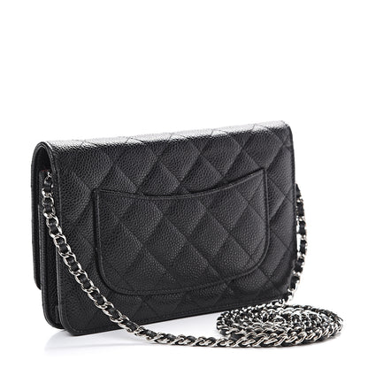 Chanel Caviar Quilted Wallet On Chain WOC Black 2 of 11