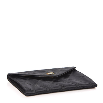 Chanel Satin Stitched Flap Card Case Black 4 of 9