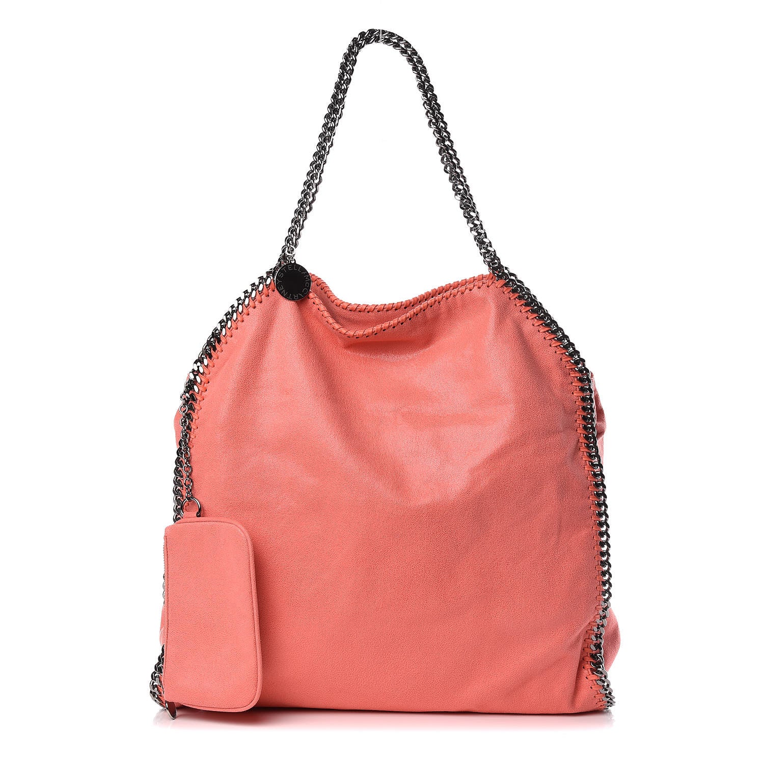 Stella McCartney Shaggy Deer Big Falabella Tote Coral 1 of 12
