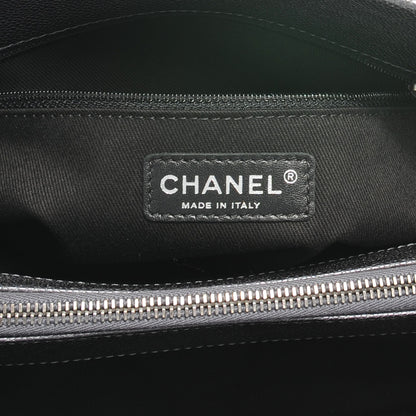 Chanel Caviar Timeless CC Large Zip Shopping Tote Dark Silver 7 of 8
