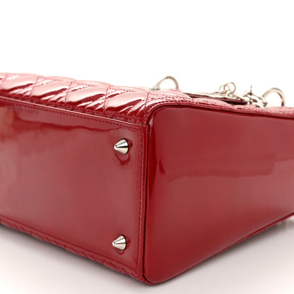 Christian Dior Patent Cannage Medium Lady Dior Red 10 of 10