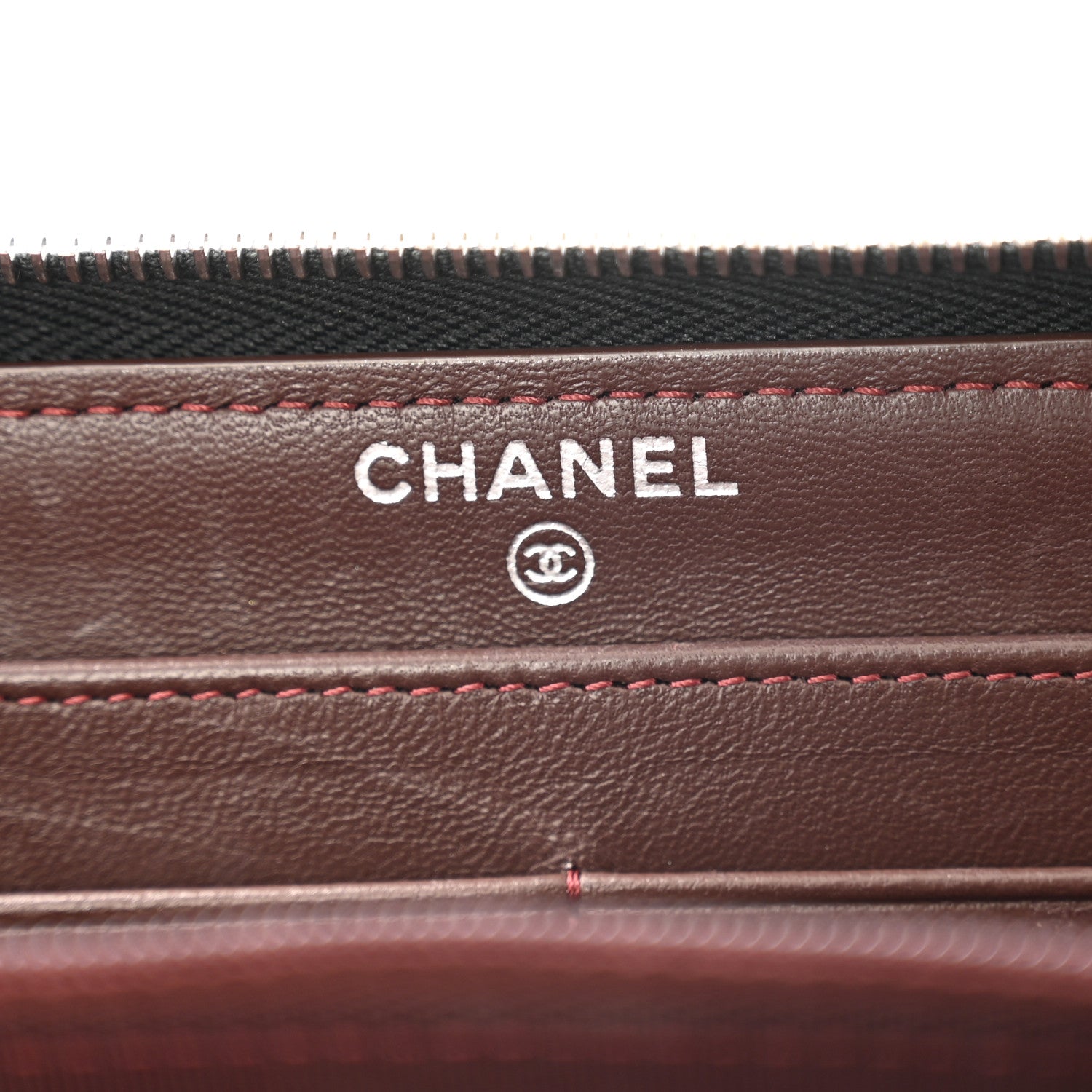 Chanel Lambskin Quilted Large Gusset Zip Around Wallet Black 7 of 13