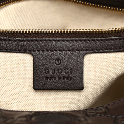 Gucci Guccissima Medium Bree Foldover Tote Chocolate 6 of 11