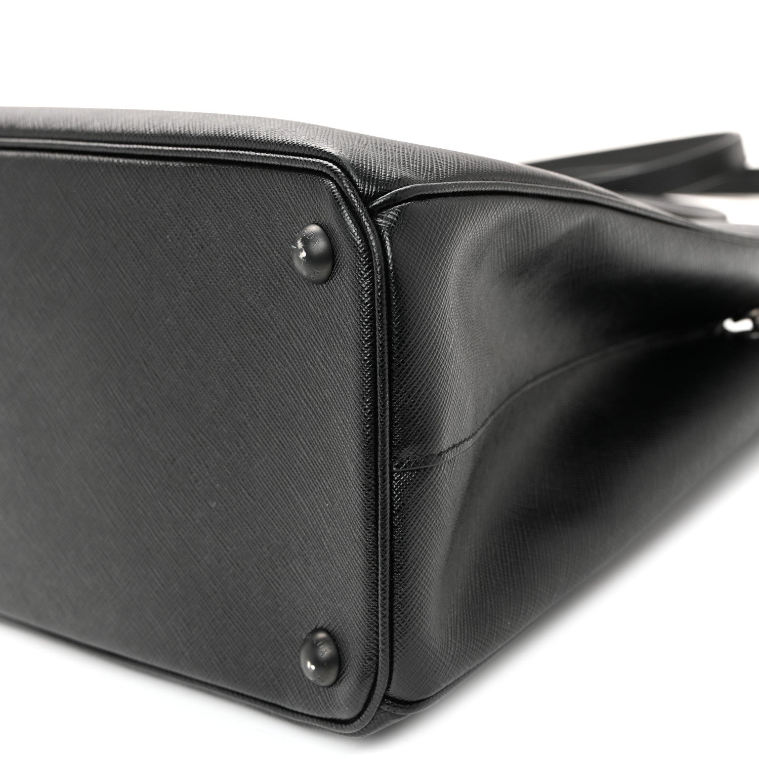 Prada Saffiano Lux Monochrome Large Galleria Double Zip Tote Black
