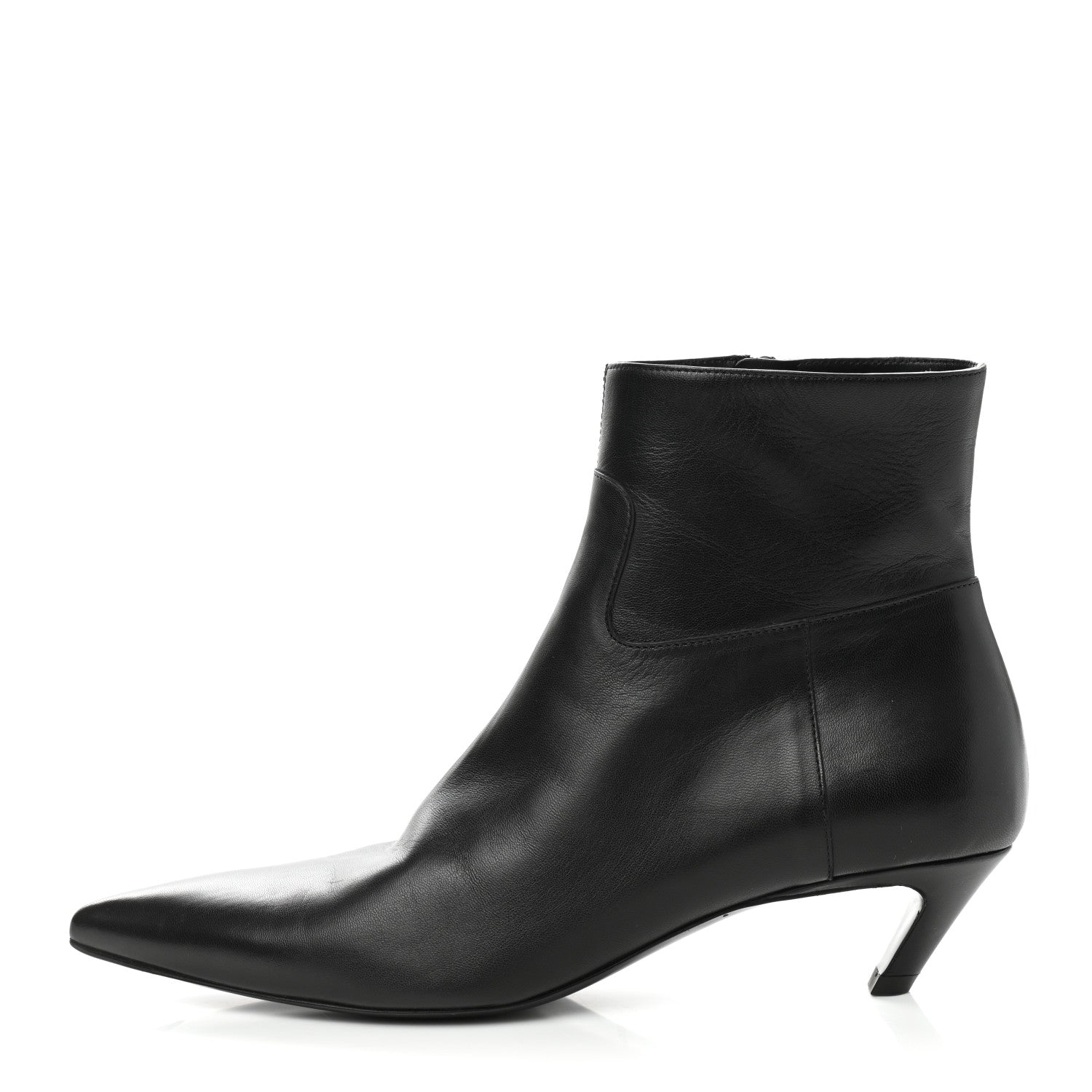 Balenciaga Calfskin Talon Slash Pointed Toe Ankle Boots 39 Black 1 of 9