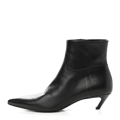 Balenciaga Calfskin Talon Slash Pointed Toe Ankle Boots 39 Black 1 of 9