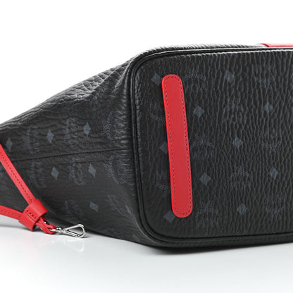 MCM Visetos Medium Liz Reversible Shopper Tote Black Red 11 of 14