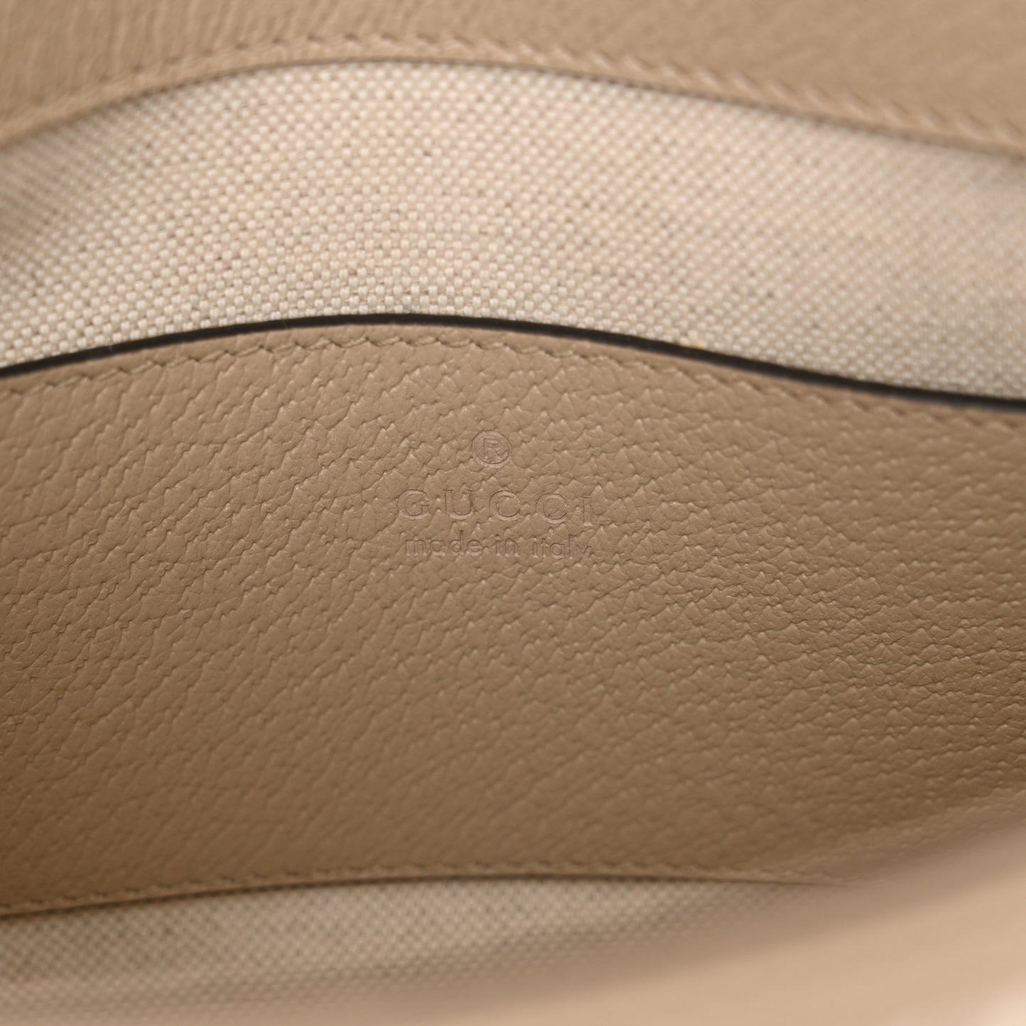 GG Supreme Monogram Textured Dollar Calfskin Web Mini Horsebit 1955 Shoulder Bag Beige Mystic White Oatmeal