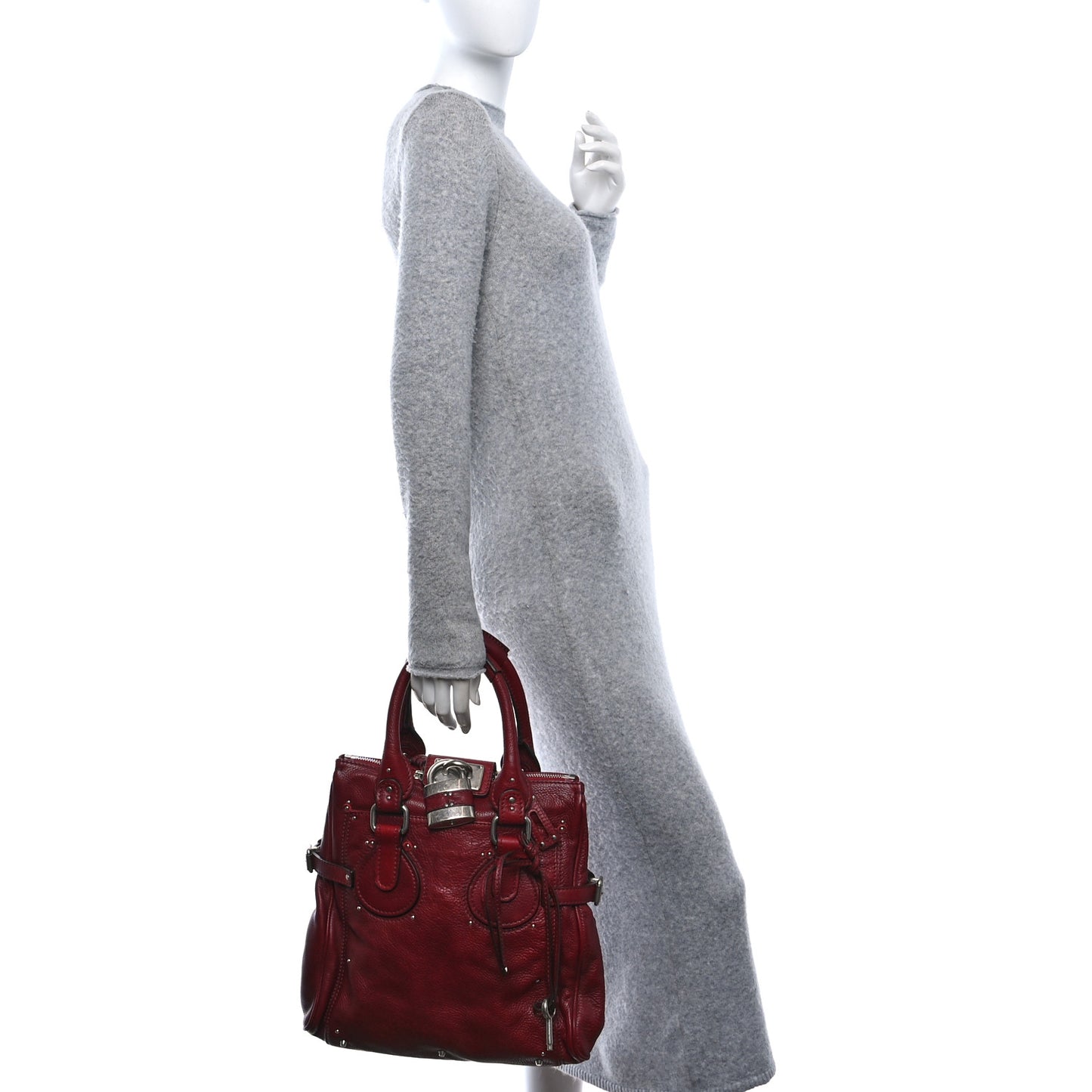 Calfskin Paddington Tote Red
