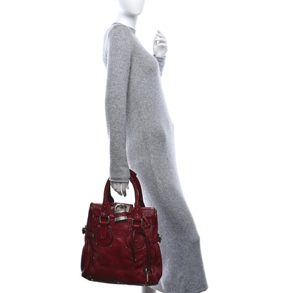 Chloe Calfskin Paddington Tote Red 2 of 10