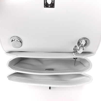 Chanel Lambskin Crystal Quilted Mini Trendy CC Dual Handle Flap Bag White 5 of 12