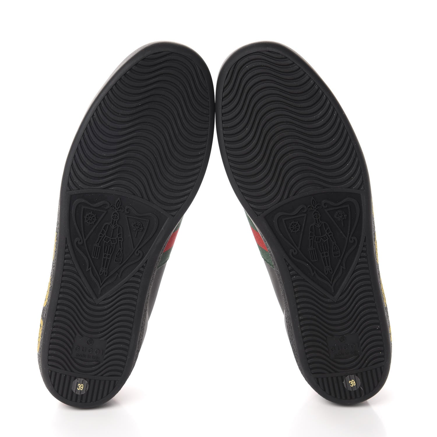 Gucci X SEGA Calfskin Ayers Web Guccy Womens Ace Sneakers 39 Black 6 of 10