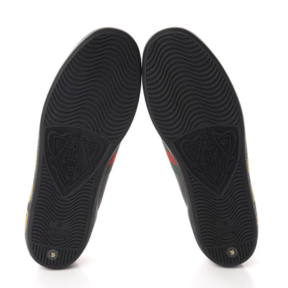 Gucci X SEGA Calfskin Ayers Web Guccy Womens Ace Sneakers 39 Black 6 of 10