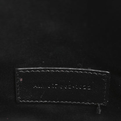 Saint Laurent Grain De Poudre Matelasse Chevron Monogram Envelope Clutch Blanc Vintage 7 of 12