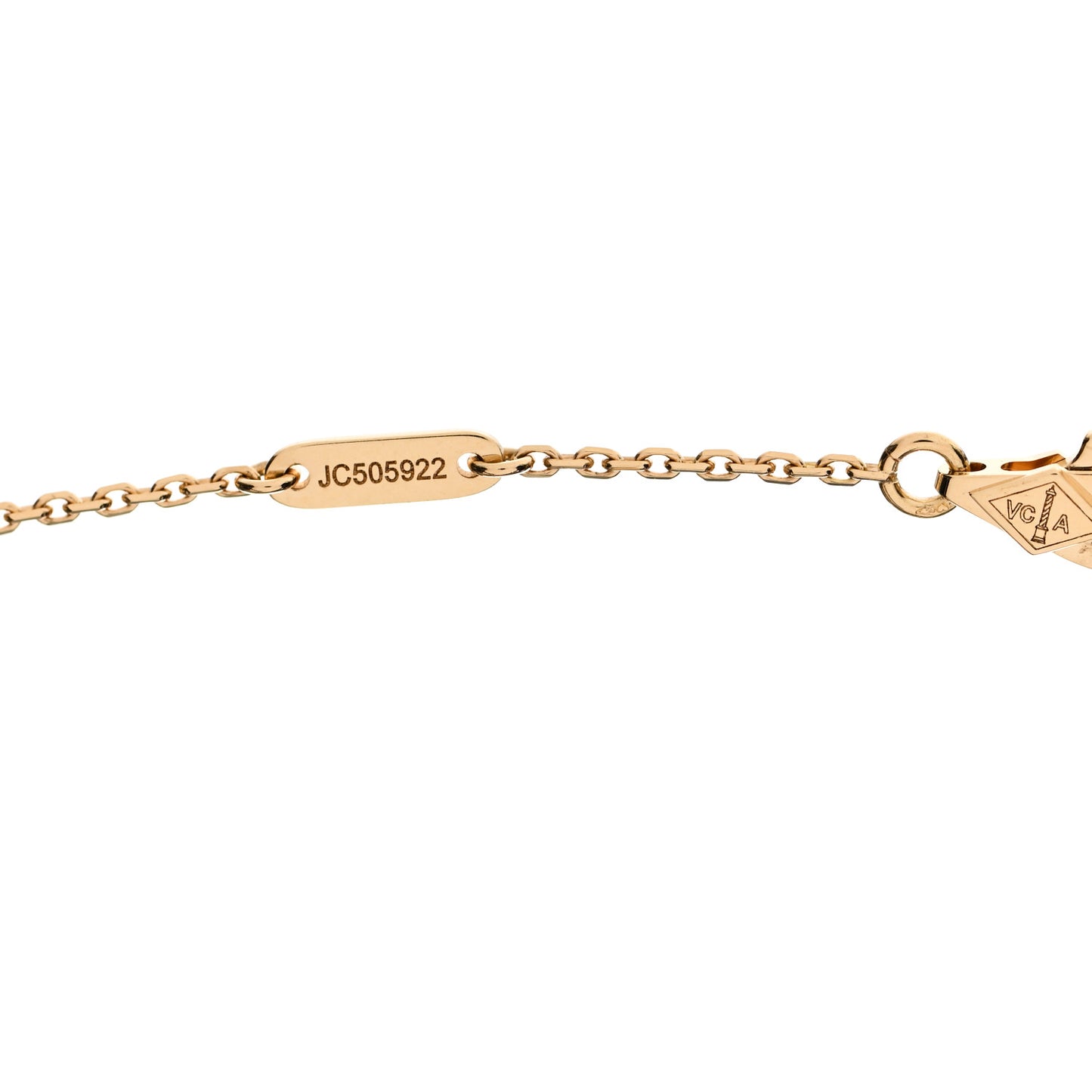 18K Yellow Gold Mother of Pearl Sweet Alhambra Pendant Necklace