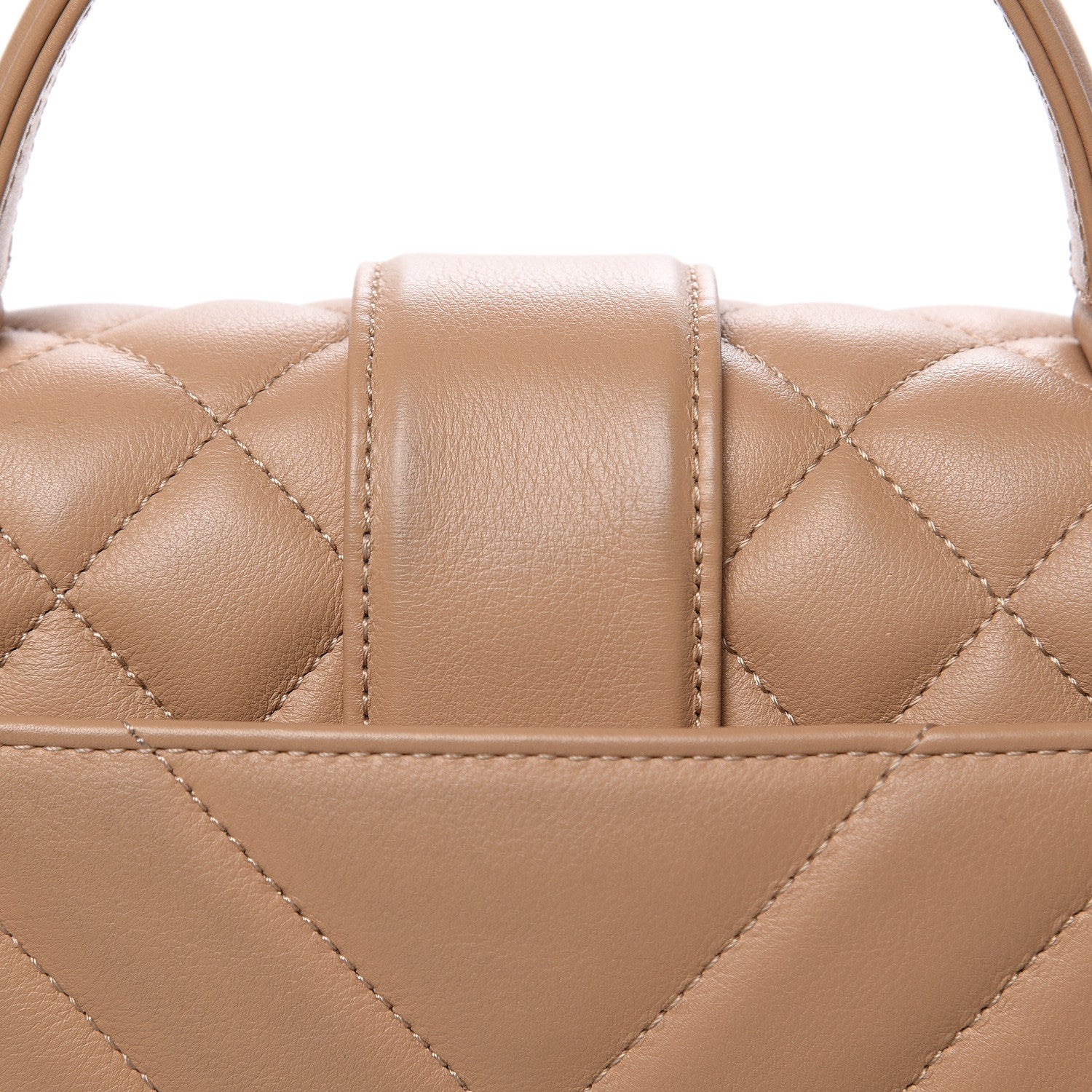 Chanel Calfskin Quilted Chevron In The City Bag Beige 9 of 11