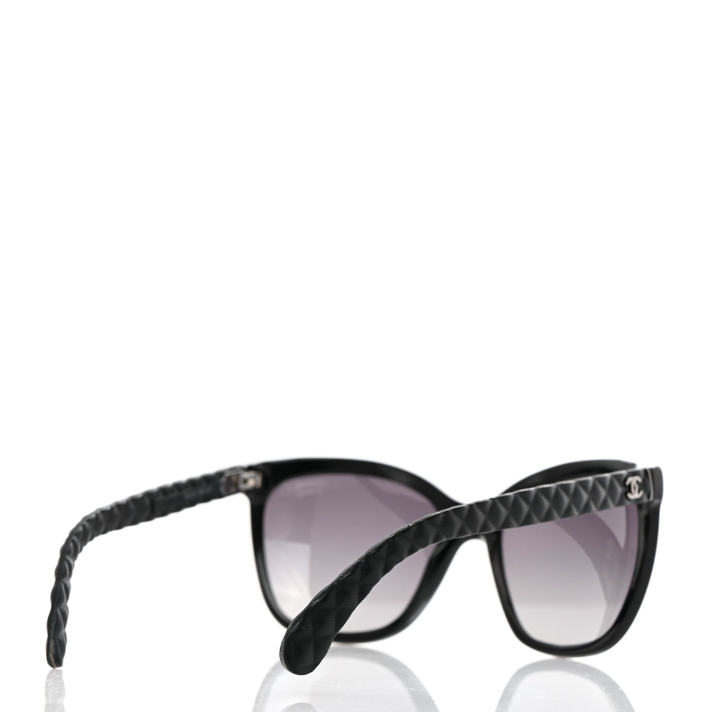 Acetate Quilted Polarized Butterfly CC Sunglasses 5288-Q Black