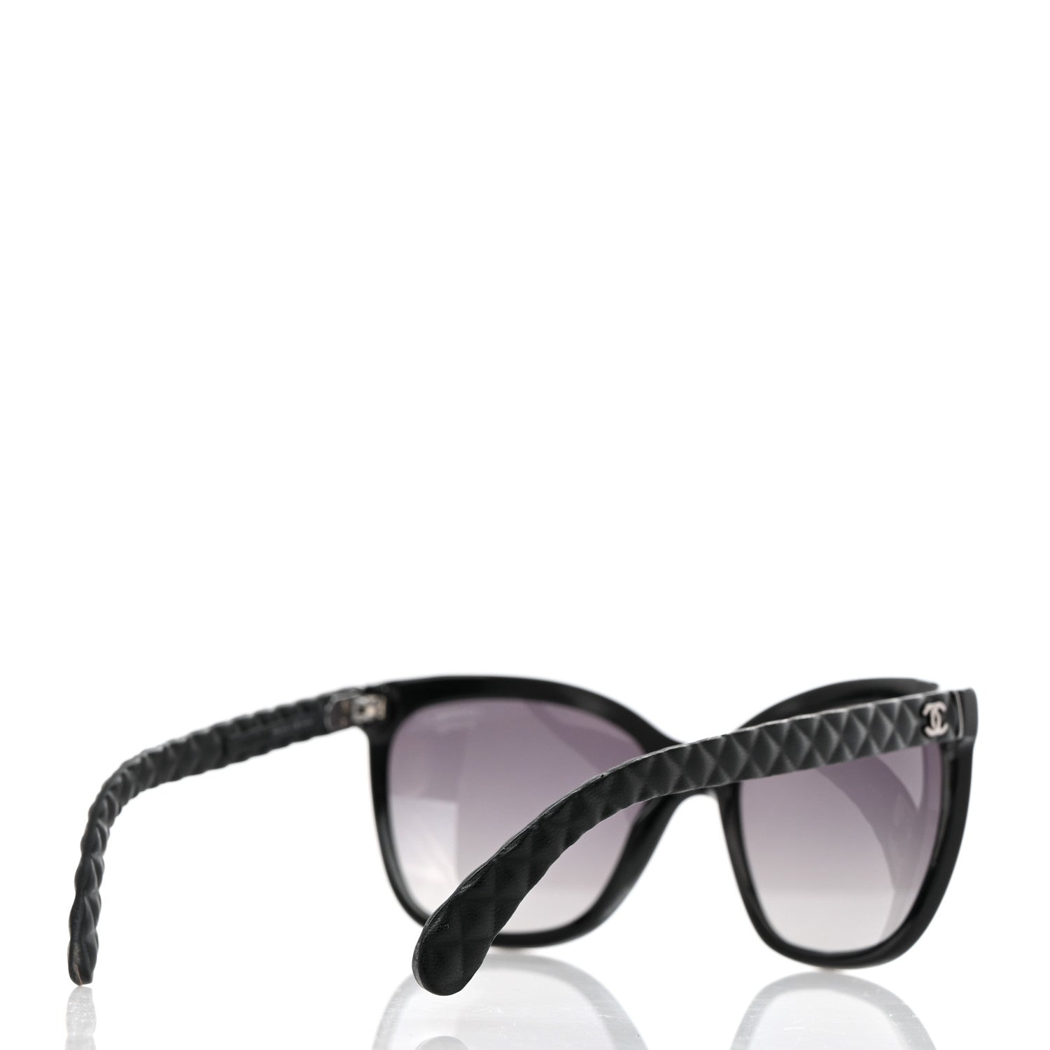 Chanel Acetate Quilted Polarized Butterfly CC Sunglasses 5288-Q Black 4 of 8