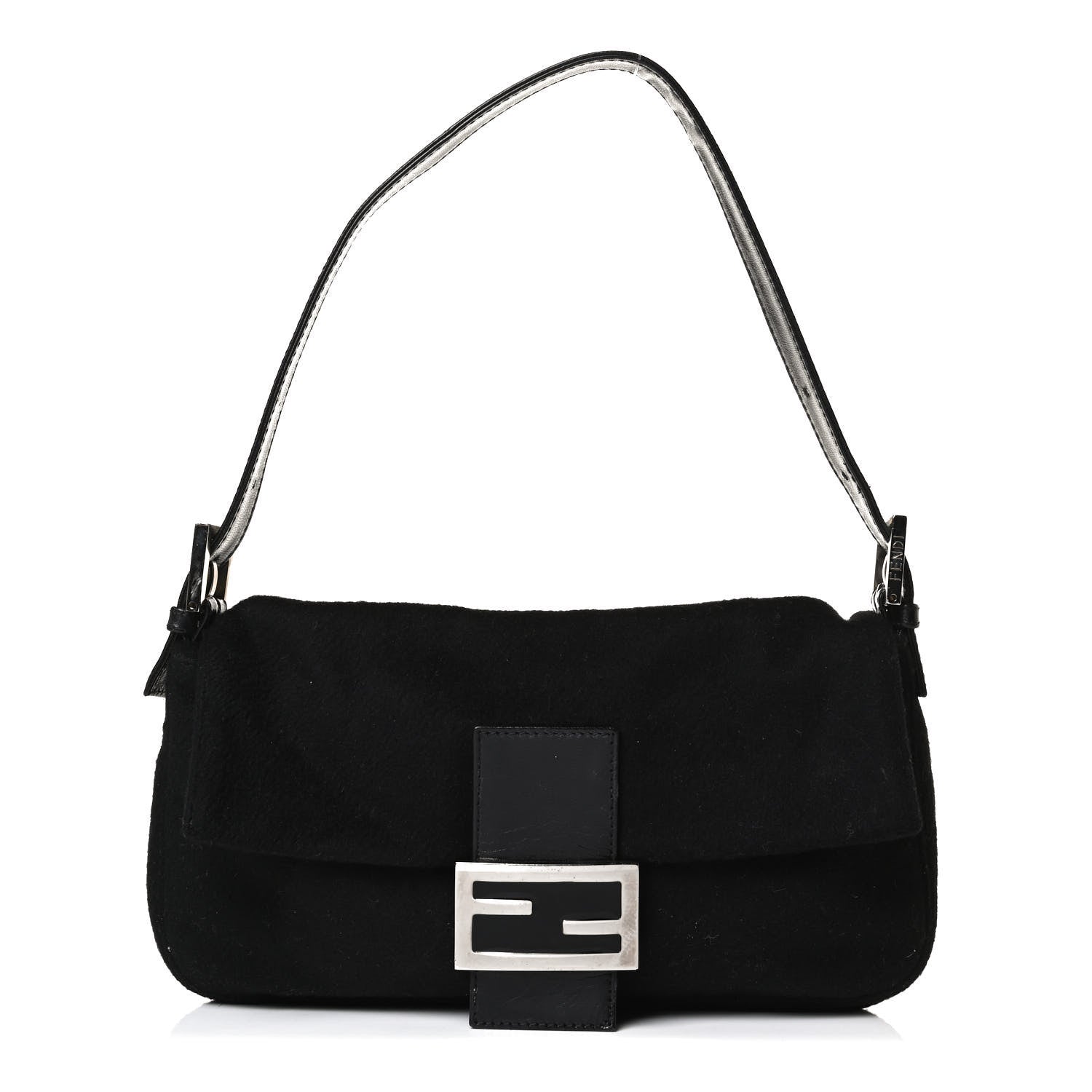 Fendi Wool Baguette Black 1 of 11