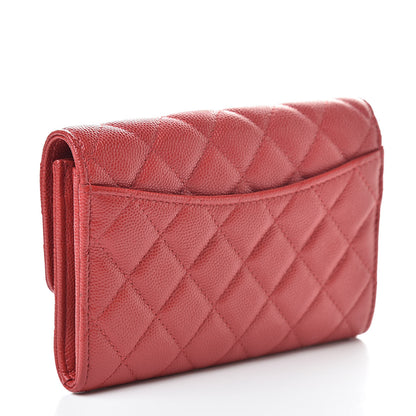 Chanel Caviar Quilted Medium Flap Wallet Red 3 of 10