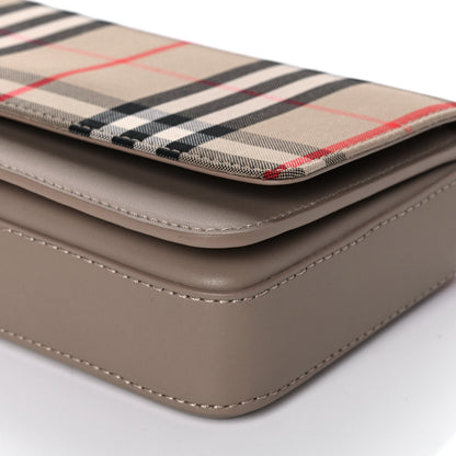 Burberry Calfskin Vintage Check Hayes Crossbody Beige 10 of 15